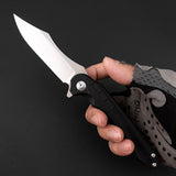 Outdoor multi-purpose self-defense fruit knife tactical survival knife camping folding knife stainless steel D2 bearing folding knife