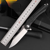 Outdoor multi-purpose self-defense fruit knife tactical survival knife camping folding knife stainless steel D2 bearing folding knife