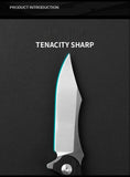 Outdoor multi-purpose self-defense fruit knife tactical survival knife camping folding knife stainless steel D2 bearing folding knife