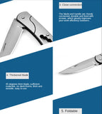 Portable Edged Tactical Knife Folding Knife Outdoor Stainless Steel Folding Knife Outdoor Keychain Folding Knife