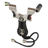 huwairen alloy steel slingshot infrared laser sight slingshot high precision free binding fast flattening leather
