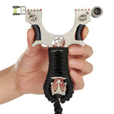 huwairen alloy steel slingshot infrared laser sight slingshot high precision free binding fast flattening leather