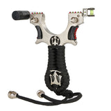 huwairen alloy steel slingshot infrared laser sight slingshot high precision free binding fast flattening leather