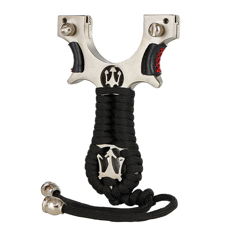 huwairen alloy steel slingshot infrared laser sight slingshot high precision free binding fast flattening leather