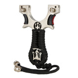 huwairen alloy steel slingshot infrared laser sight slingshot high precision free binding fast flattening leather