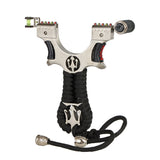 huwairen alloy steel slingshot infrared laser sight slingshot high precision free binding fast flattening leather