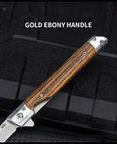 New Stainless Steel Fruit Knife Sandalwood Handle Folding Knife Camping Outdoor Folding Knife Damascus Pocket Knife