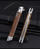New Stainless Steel Fruit Knife Sandalwood Handle Folding Knife Camping Outdoor Folding Knife Damascus Pocket Knife
