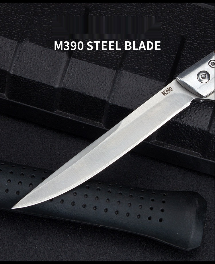 New Stainless Steel Fruit Knife Sandalwood Handle Folding Knife Camping Outdoor Folding Knife Damascus Pocket Knife