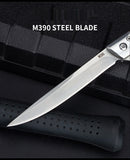 New Stainless Steel Fruit Knife Sandalwood Handle Folding Knife Camping Outdoor Folding Knife Damascus Pocket Knife