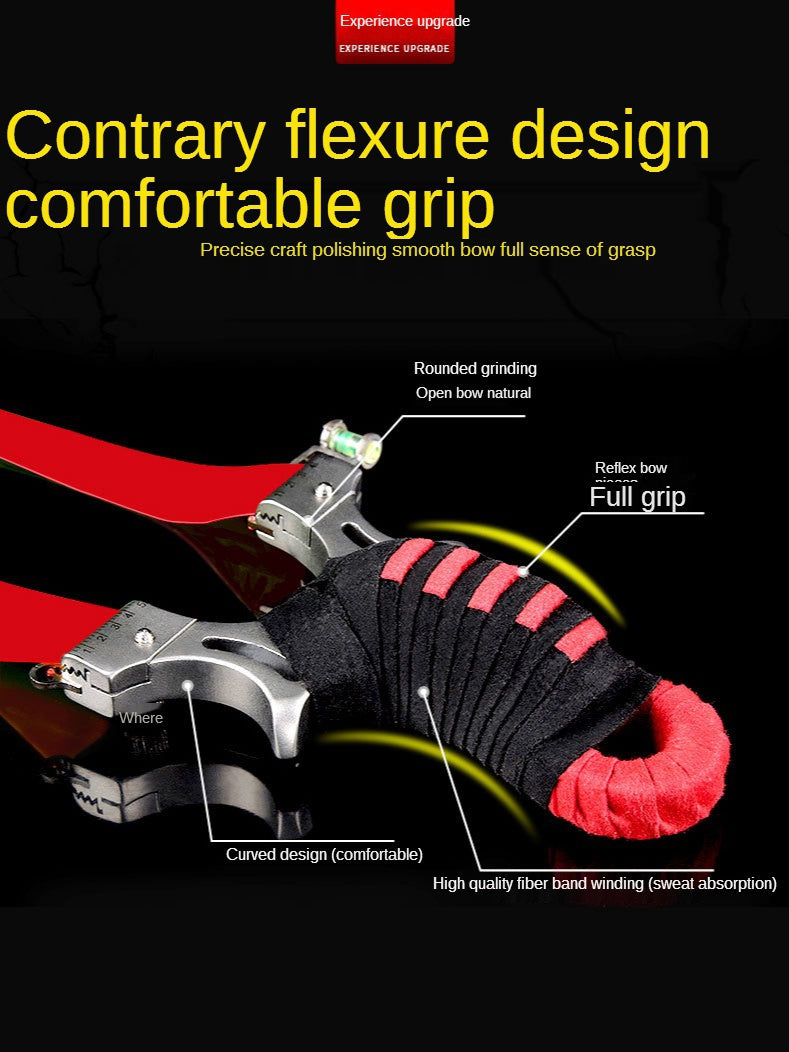 Shocking Dragon Slingshot Dual sight stainless steel laser slingshot in multiple colors, full and comfortable grip without holding hands