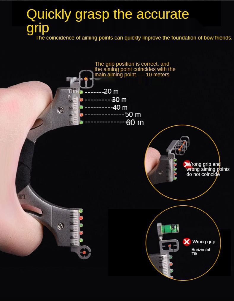 Shocking Dragon Slingshot Dual sight stainless steel laser slingshot in multiple colors, full and comfortable grip without holding hands