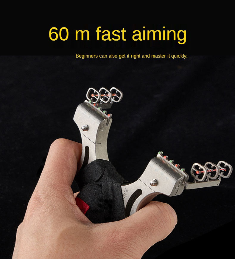Shocking Dragon Slingshot Dual sight stainless steel laser slingshot in multiple colors, full and comfortable grip without holding hands
