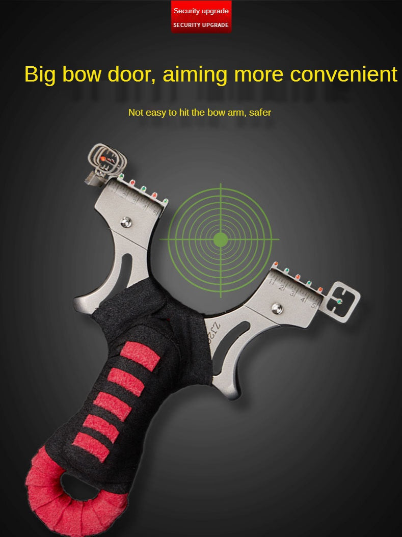 Shocking Dragon Slingshot Dual sight stainless steel laser slingshot in multiple colors, full and comfortable grip without holding hands