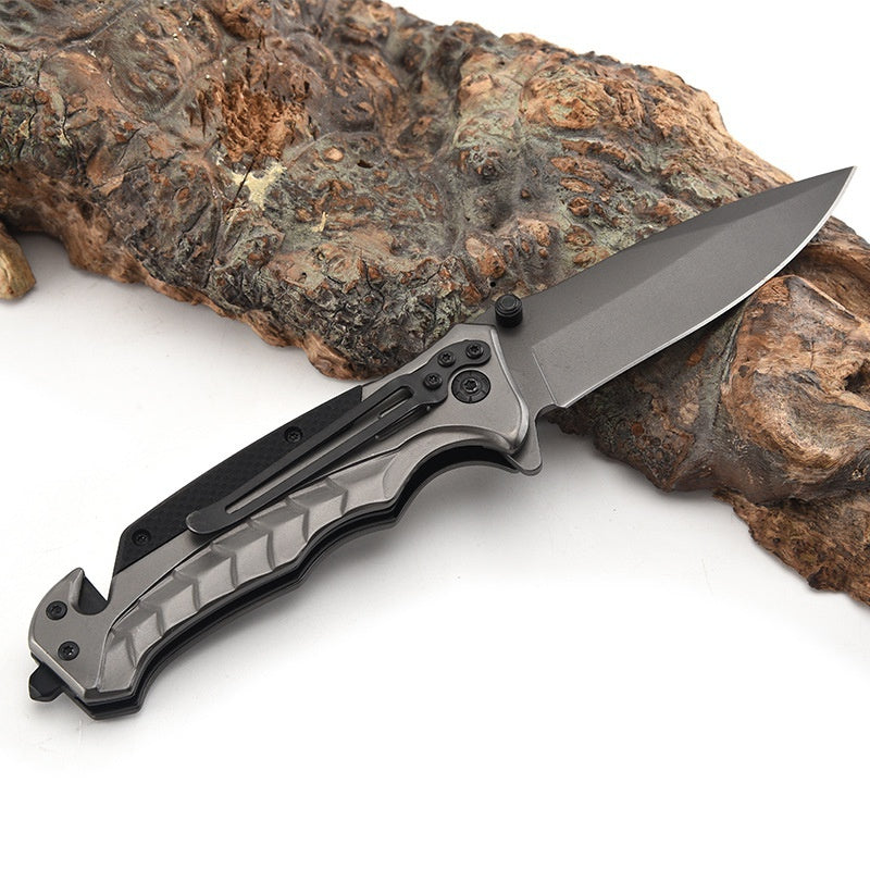Multifunctional folding knife Outdoor folding knife Heavy-duty folding knife G10 handle self-defense all-steel folding knife