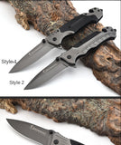 Multifunctional folding knife Outdoor folding knife Heavy-duty folding knife G10 handle self-defense all-steel folding knife