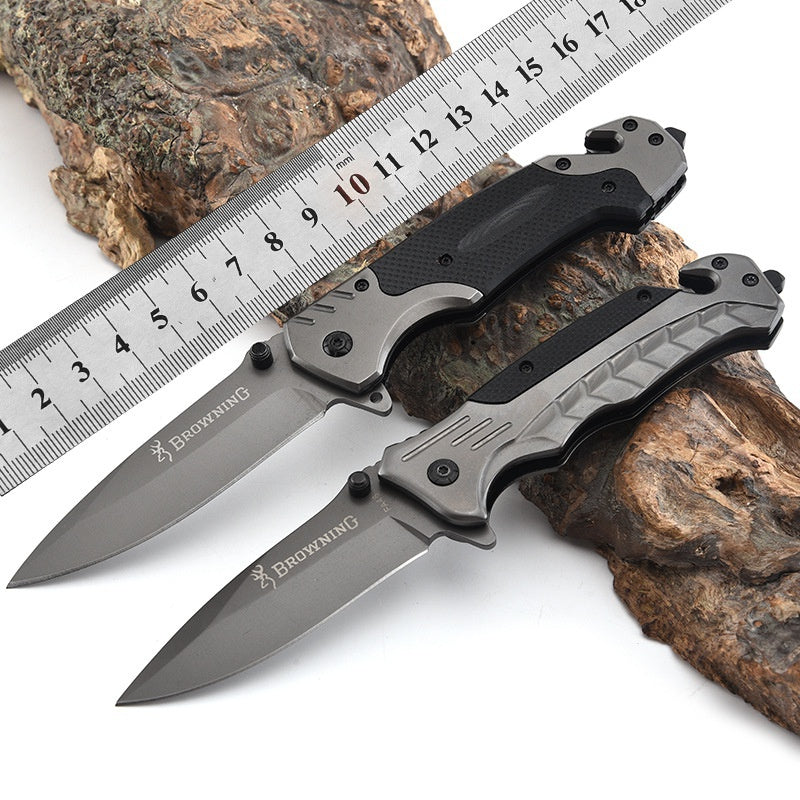Multifunctional folding knife Outdoor folding knife Heavy-duty folding knife G10 handle self-defense all-steel folding knife