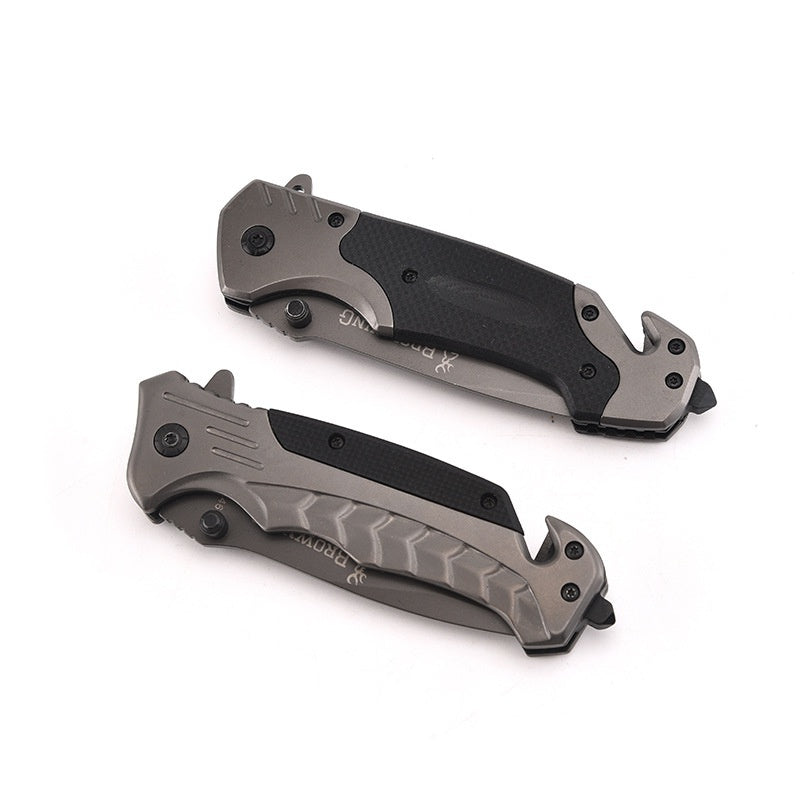 Multifunctional folding knife Outdoor folding knife Heavy-duty folding knife G10 handle self-defense all-steel folding knife