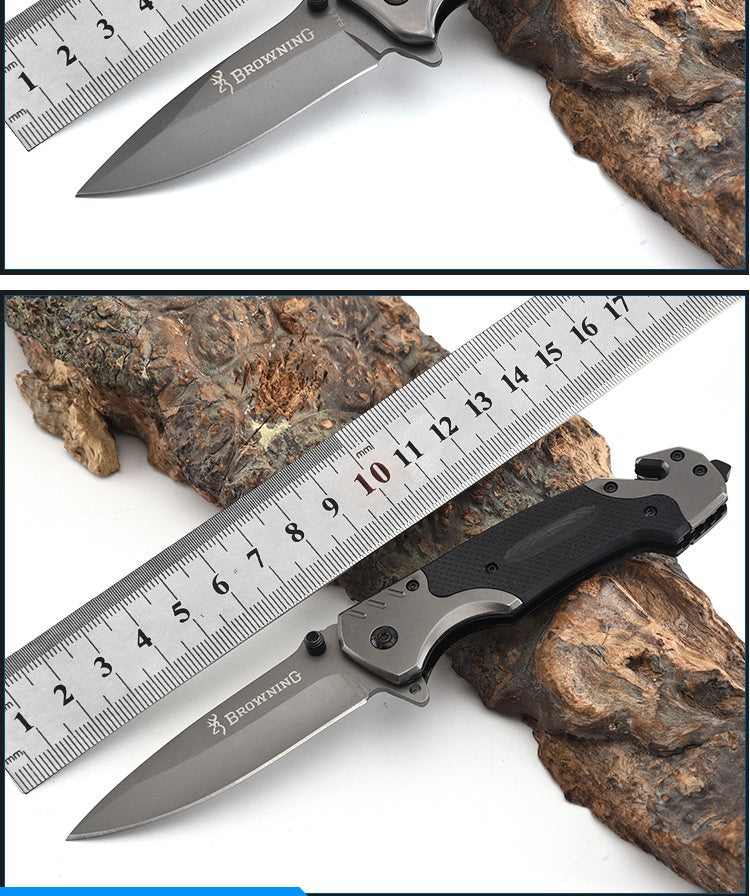 Multifunctional folding knife Outdoor folding knife Heavy-duty folding knife G10 handle self-defense all-steel folding knife