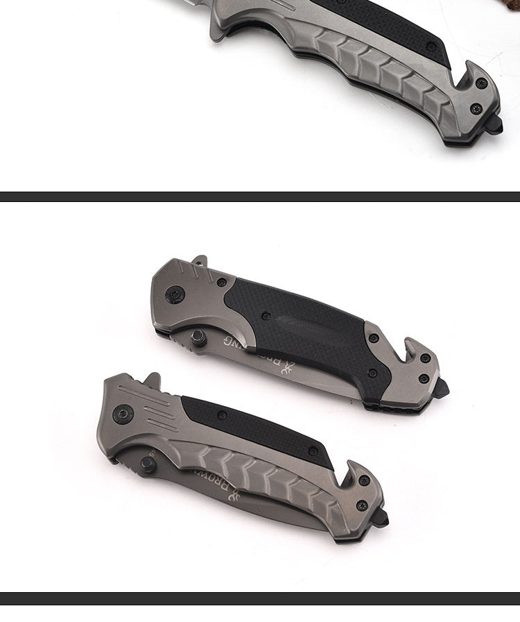 Multifunctional folding knife Outdoor folding knife Heavy-duty folding knife G10 handle self-defense all-steel folding knife