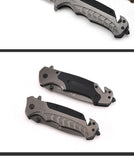 Multifunctional folding knife Outdoor folding knife Heavy-duty folding knife G10 handle self-defense all-steel folding knife