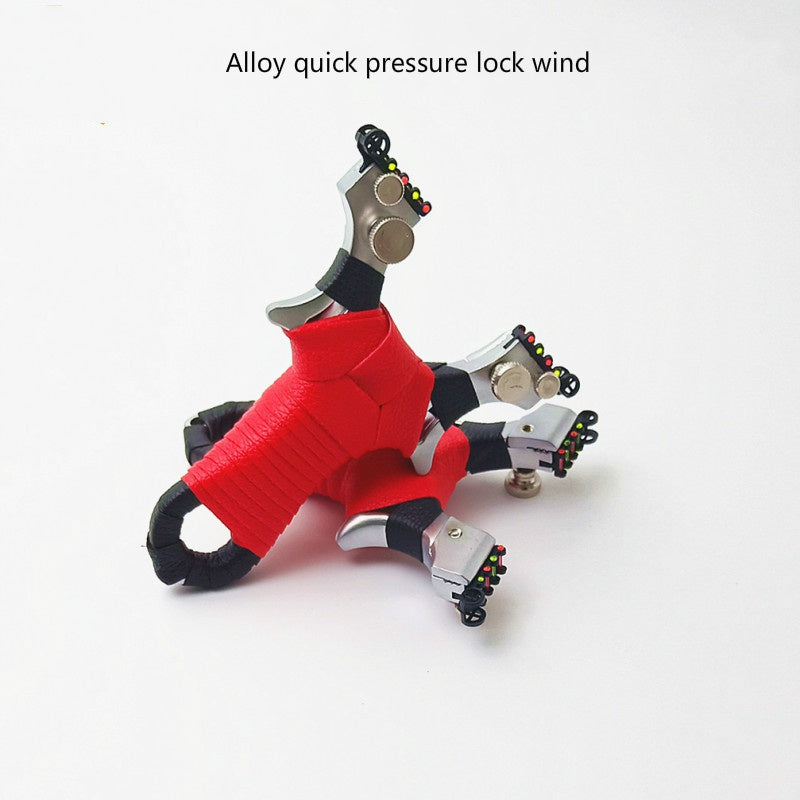 Fast pressure lock phoenix slingshot alloy flat leather free binding alloy thickened army soul fiber optic flat sight bullet frame factory wholesale