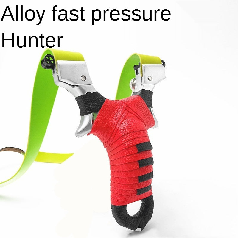 Fast pressure lock phoenix slingshot alloy flat leather free binding alloy thickened army soul fiber optic flat sight bullet frame factory wholesale