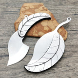 Key Folding Knife Full Stainless Steel Folding Knife Creative Mini Gift Knife Leaf Leaf Knife