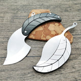 Key Folding Knife Full Stainless Steel Folding Knife Creative Mini Gift Knife Leaf Leaf Knife