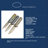 Gift Collection Pickling Damascus Titanium Alloy Keychain Chain Knife