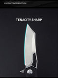 Portable self-defense knife bearing sharp folding knife D2 folding fruit knife stainless steel mini outdoor knife