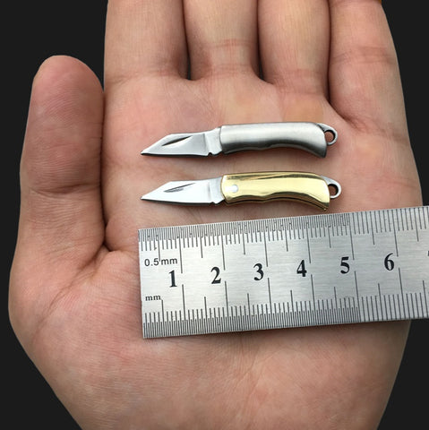 Carry pocket knife express unpacking key chain small folding knife mini folding knife ultra small brass knife 3pcs