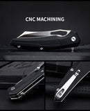 Multifunctional outdoor camping tactical survival folding knife D2 steel high hardness stainless steel folding fruit knife