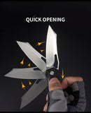 Multifunctional outdoor camping tactical survival folding knife D2 steel high hardness stainless steel folding fruit knife
