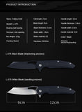 Multifunctional outdoor camping tactical survival folding knife D2 steel high hardness stainless steel folding fruit knife