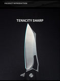 Multifunctional outdoor camping tactical survival folding knife D2 steel high hardness stainless steel folding fruit knife