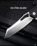 Multifunctional outdoor camping tactical survival folding knife D2 steel high hardness stainless steel folding fruit knife