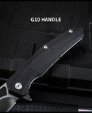 Multifunctional outdoor camping tactical survival folding knife D2 steel high hardness stainless steel folding fruit knife