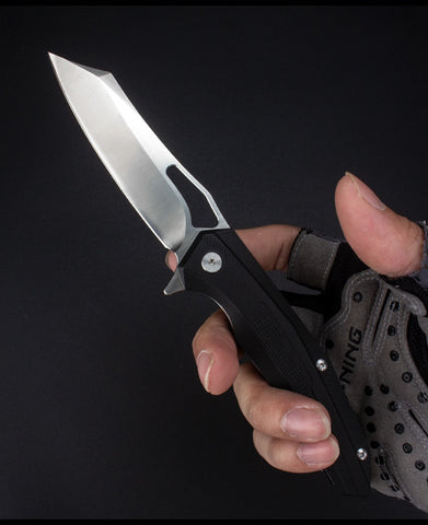 Multifunctional outdoor camping tactical survival folding knife D2 steel high hardness stainless steel folding fruit knife