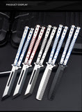 Beginner practice tool unsharpened training knife Folding stainless steel practice throwing knife