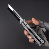 Beginner practice tool unsharpened training knife Folding stainless steel practice throwing knife