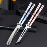 Beginner practice tool unsharpened training knife Folding stainless steel practice throwing knife