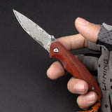 Outdoor Camping Folding Knife Portable Pocket Knife Damas Folding Knife Mini Wooden Handle Pocket Knife