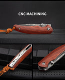 Outdoor Camping Folding Knife Portable Pocket Knife Damas Folding Knife Mini Wooden Handle Pocket Knife