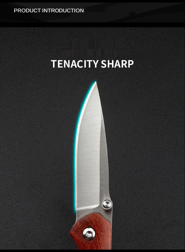 Outdoor Camping Folding Knife Portable Pocket Knife Damas Folding Knife Mini Wooden Handle Pocket Knife