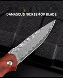Outdoor Camping Folding Knife Portable Pocket Knife Damas Folding Knife Mini Wooden Handle Pocket Knife