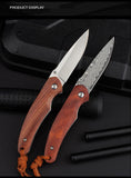 Outdoor Camping Folding Knife Portable Pocket Knife Damas Folding Knife Mini Wooden Handle Pocket Knife
