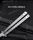 Outdoor training decompression swing knife Stainless steel unopened game swing knife Folding practice knife