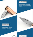 Carry a multi-function folding knife tactical knife mini bullet-shaped pocket knife keychain pocket knife