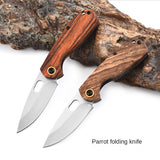 Outdoor parrot knife folding knife outdoor stainless steel folding knife portable self-defense knife